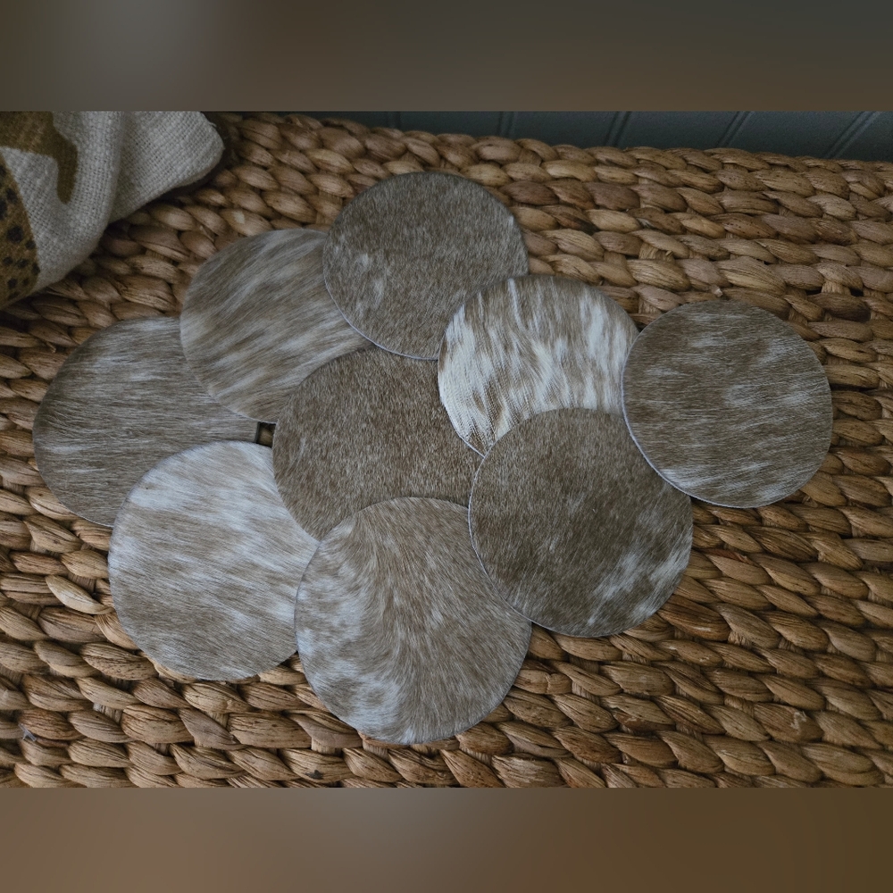 Brown and White Coasters
